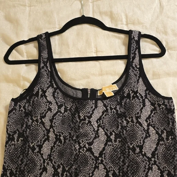 Michael Kors Black and Gray Sheath Maxi Dress Sleeveless - Picture 13 of 16